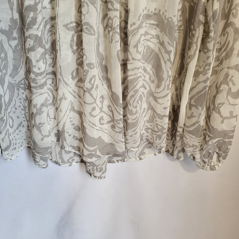 CABI semi sheer chiffon top xsmall - Picture 5 of 7